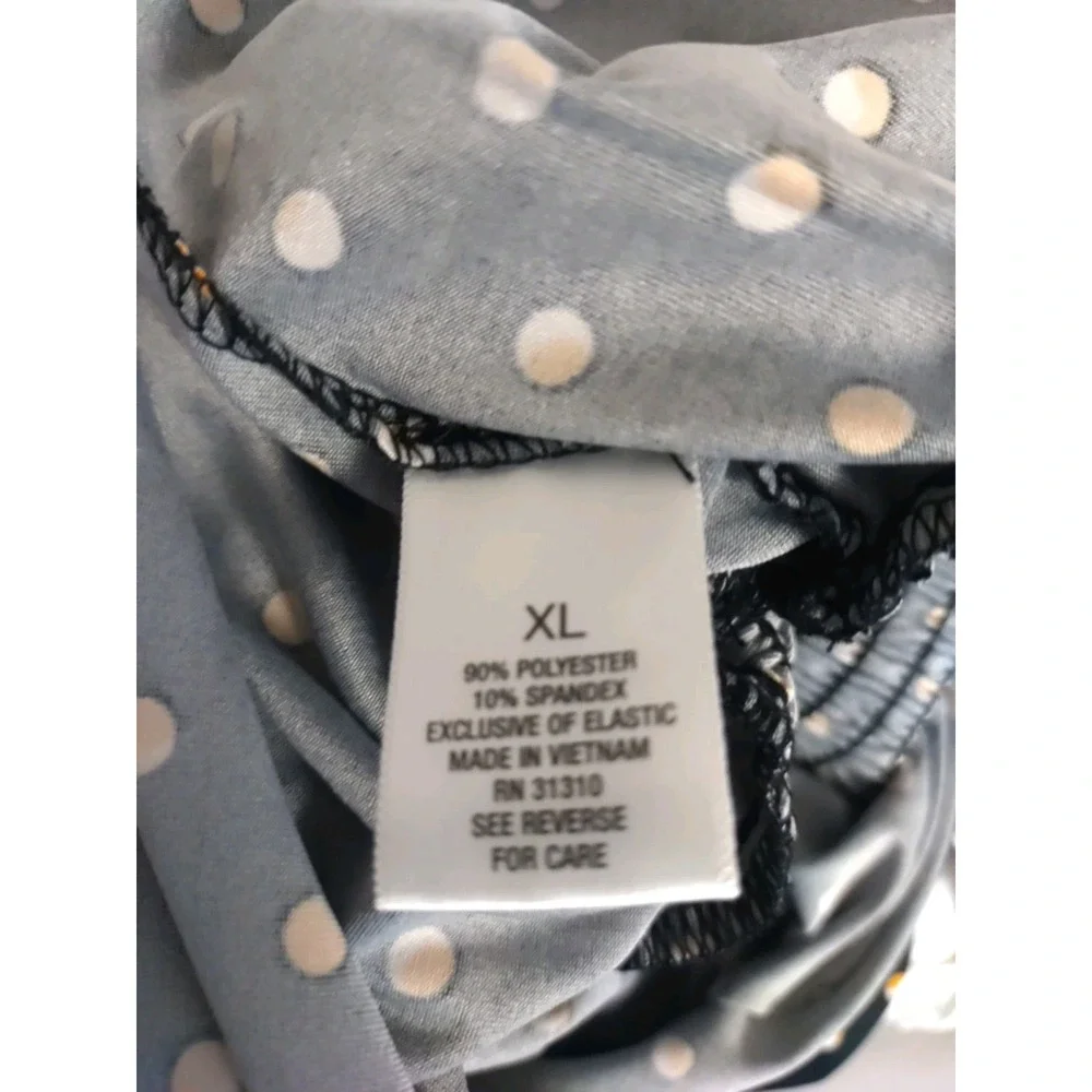 Roz & Ali‎ Black Orange White Polka Dot Sleeveless Ankle Jumpsuit Romper Size Xl